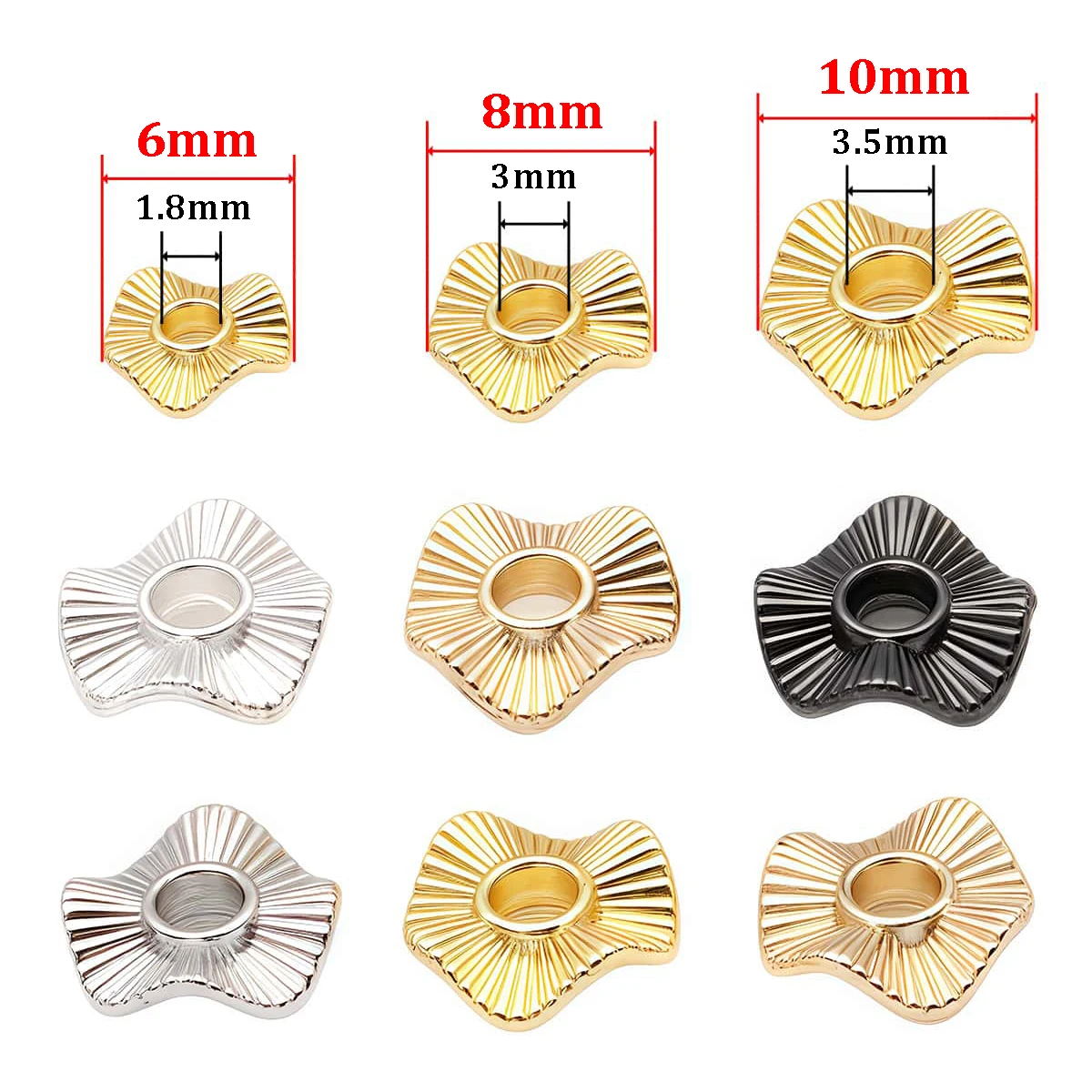 Плоские круглые металлические бусины-разделители в стиле барокко - Фотография_3