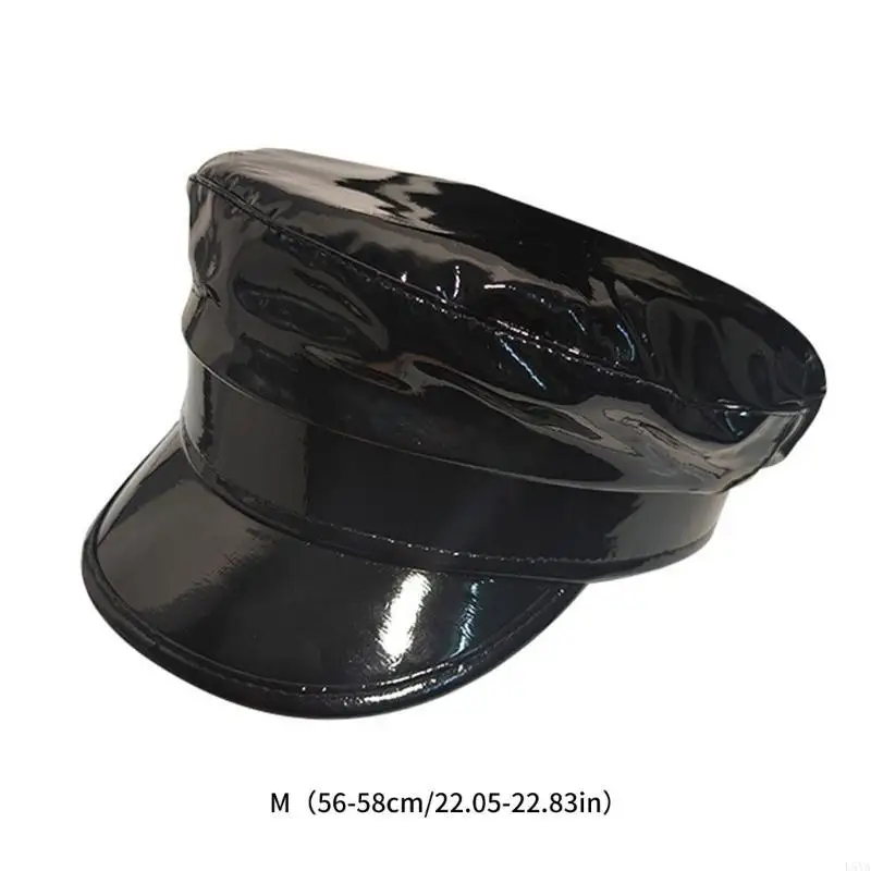 L5ya глянцевый черный берет шляпа - Фотография_6