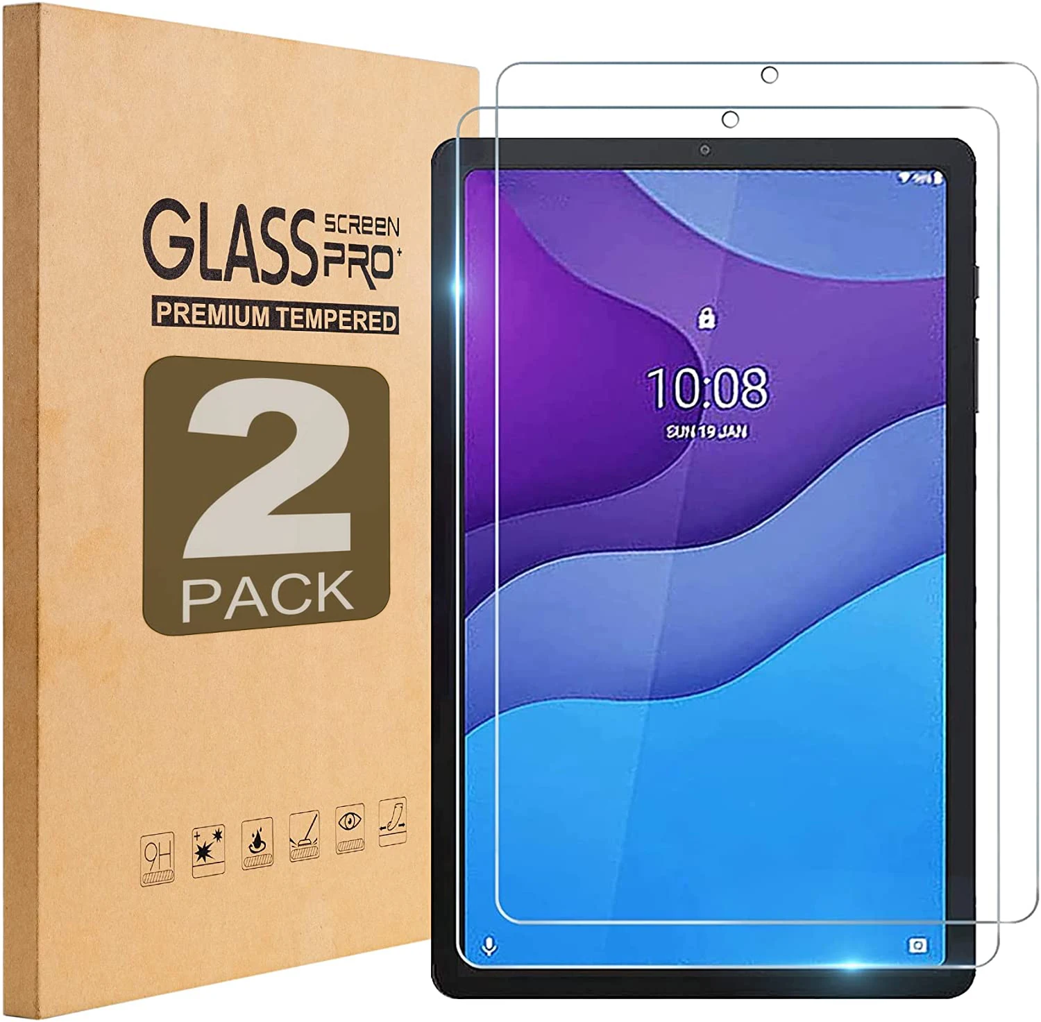 Защитное закаленное стекло для lenovo tab m10 hd 2-го поколения
