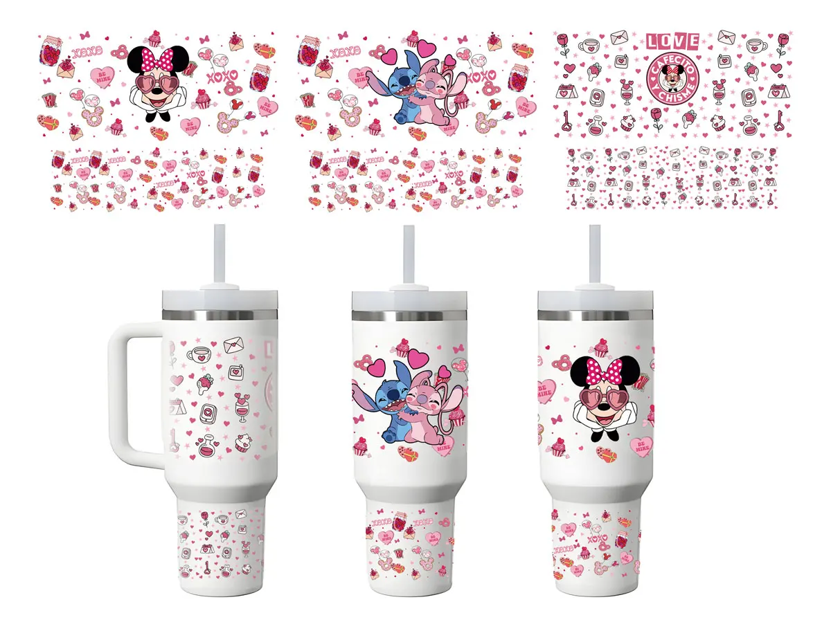 Disney uv dtf cup wrap transfer stickers для 40 унций sanley