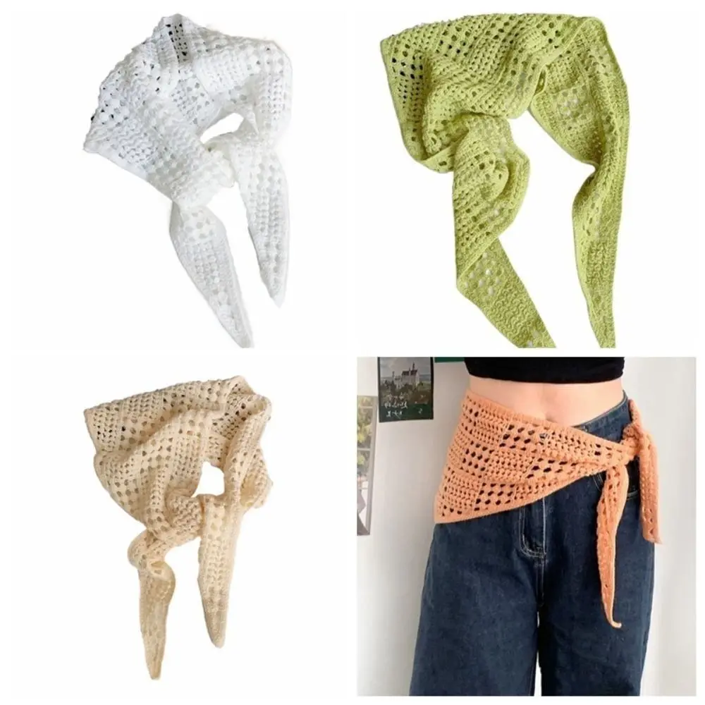 Ретро полый вязаный треугольный - Фотография_5