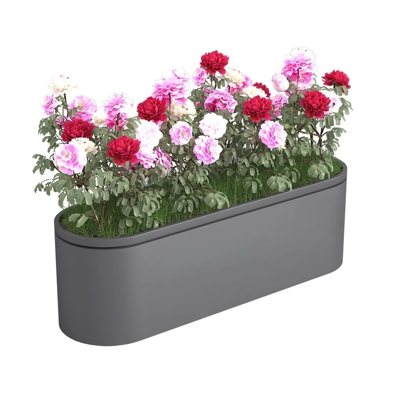 Открытый железный цветочный ящик из нержавеющей стали
