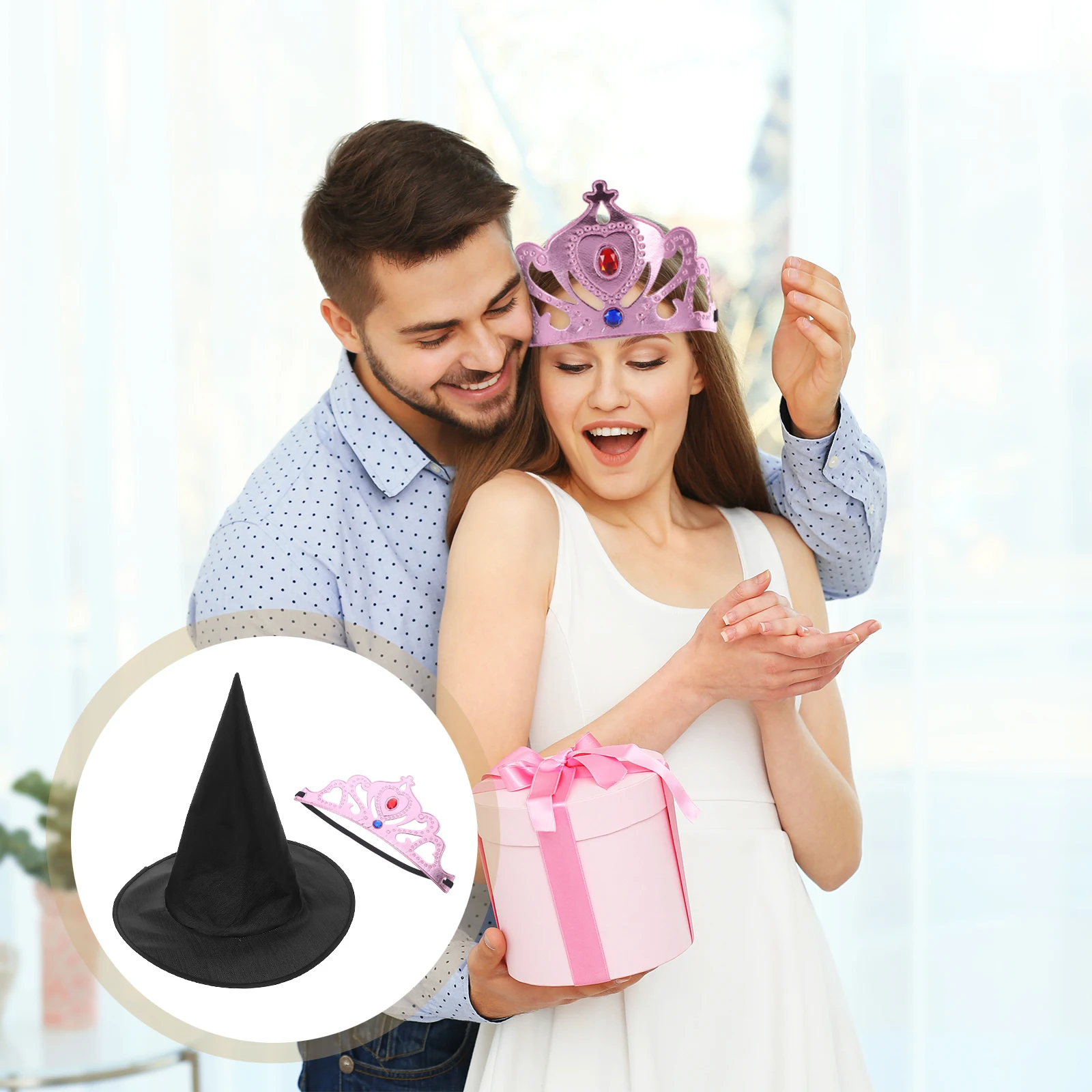 1 комплект, набор сказочных шляп принцессы и волшебника