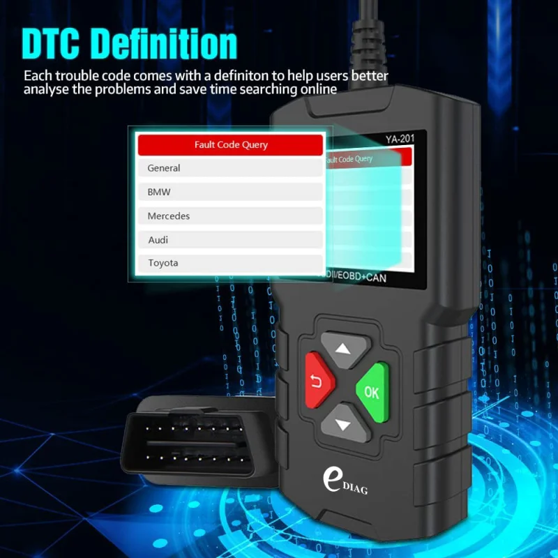 Obd2 сканер автомобильный считыватель - Фотография_3