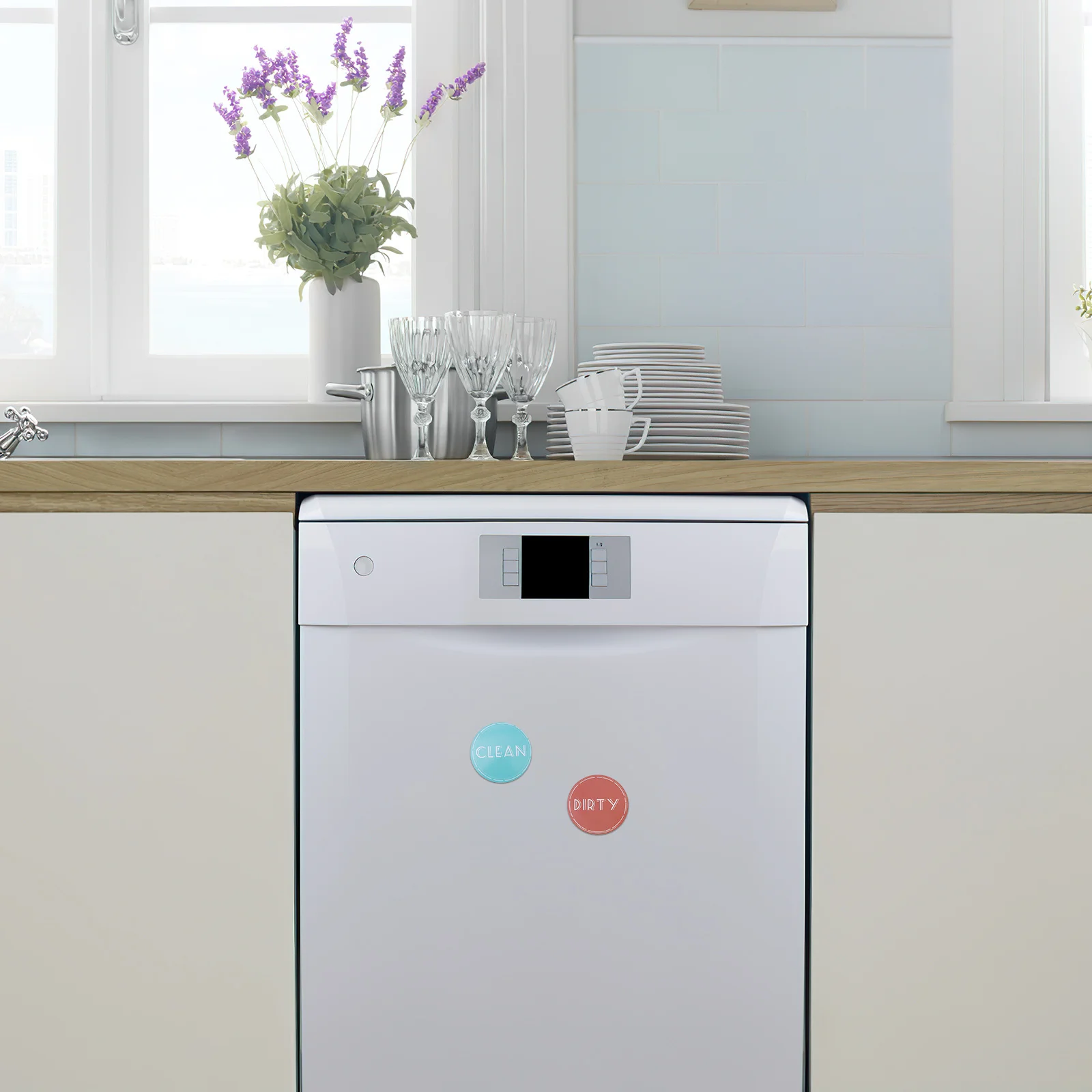 Чистый грязный знак для посудомоечной машины - Фотография_6