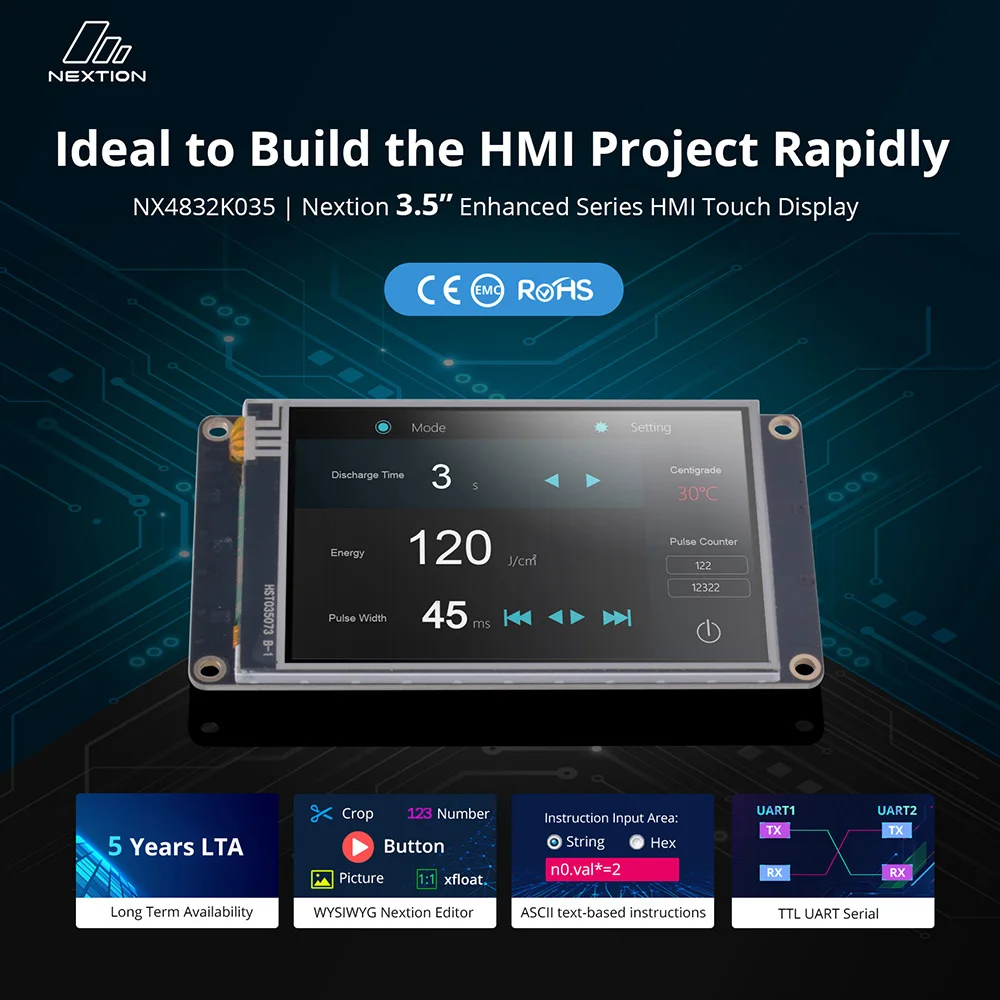 Nextion enhanced nx4832k035 — универсальный 3 - Фотография_2