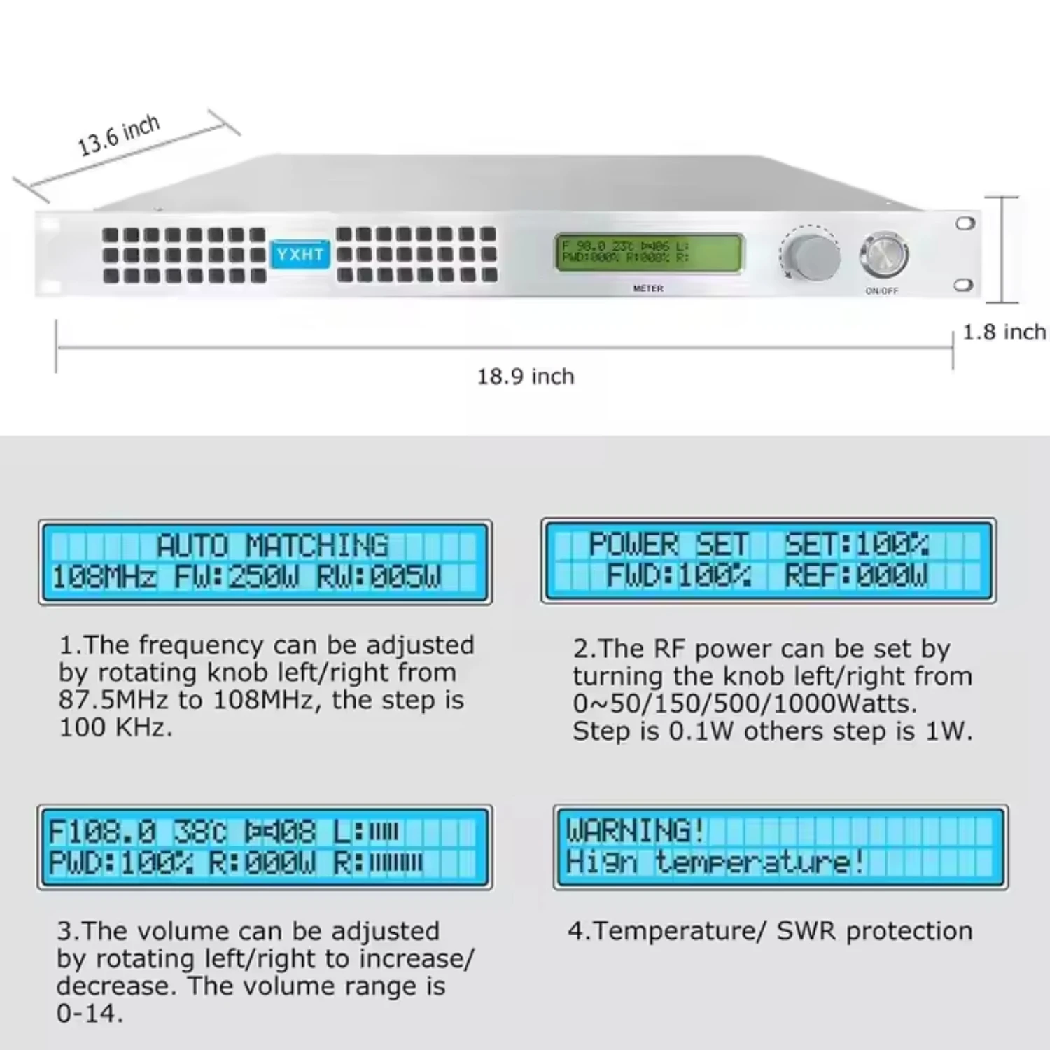 Hp-yxht-1u, стерео fm-передатчик - Фотография_6