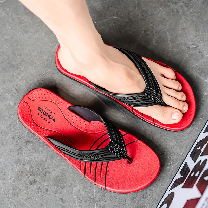 Шлепанцы, мужские нескользящие пляжные сандалии - Фотография_6