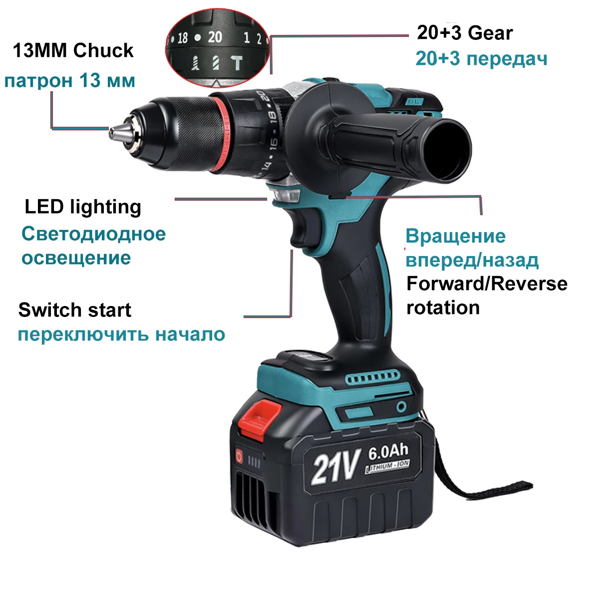 21v шуруповерт бесщеточный 120n - Фотография_3