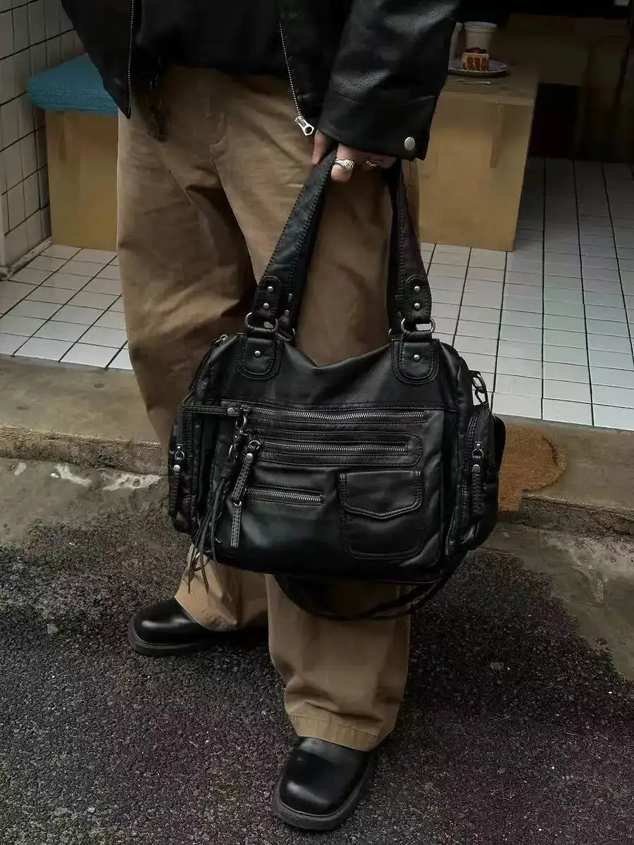 Винтажная черная сумка через плечо bloom - Фотография_2