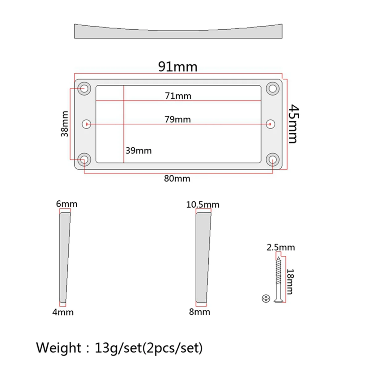 Черные изогнутые звукосниматели - Фотография_4