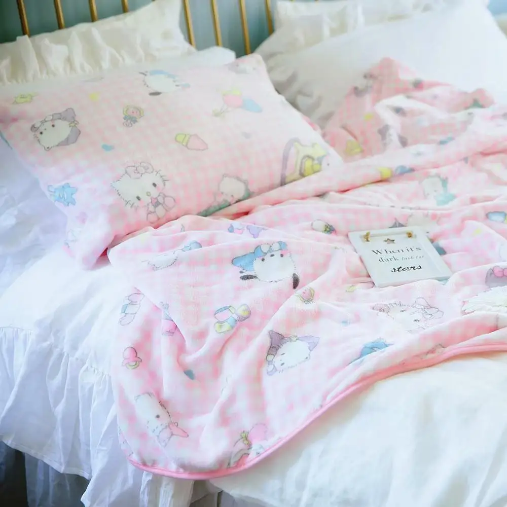 Плюшевое одеяло hello kitty из мультфильма - Фотография_2