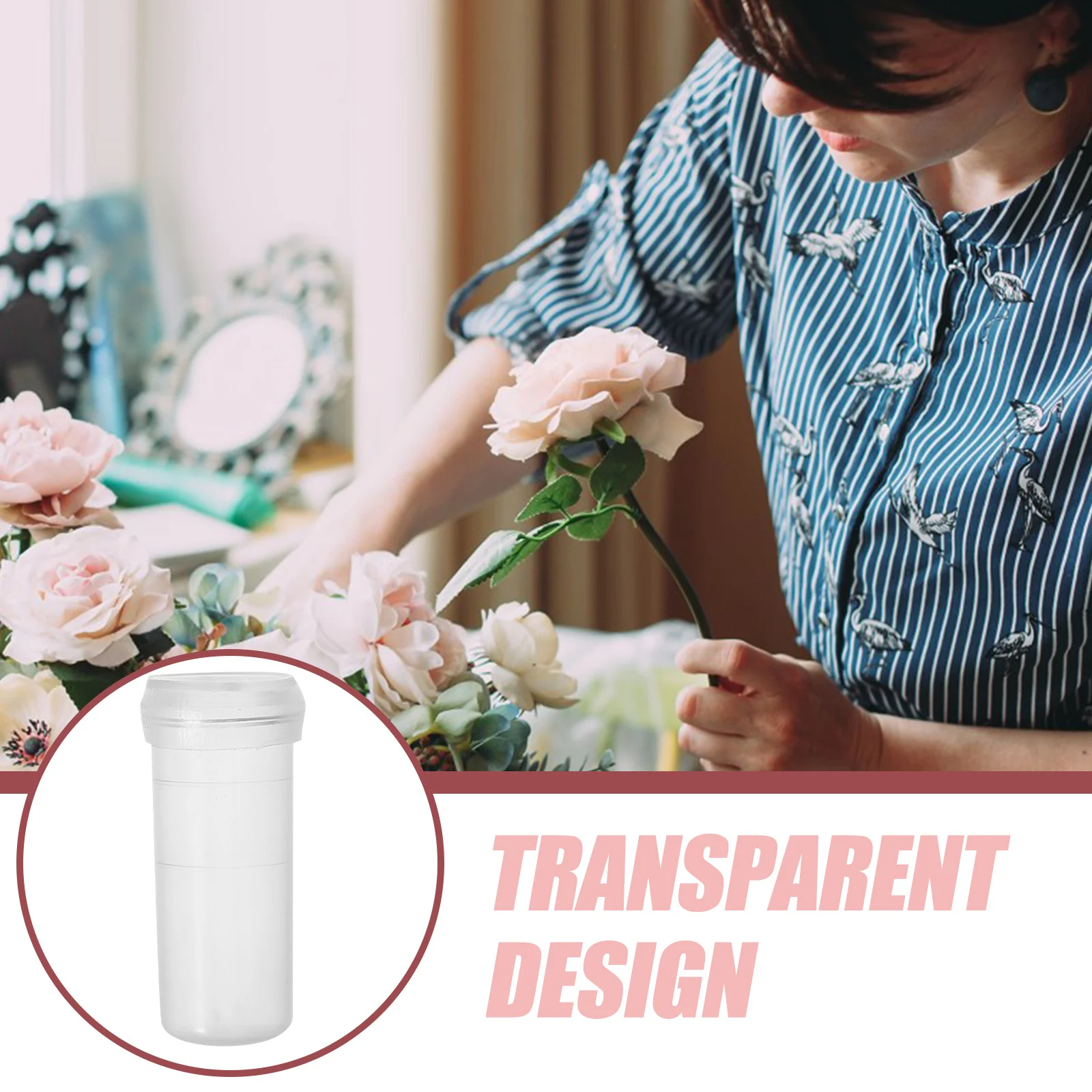 Прозрачные пластиковые трубки с цветочным рисунком - Фотография_4