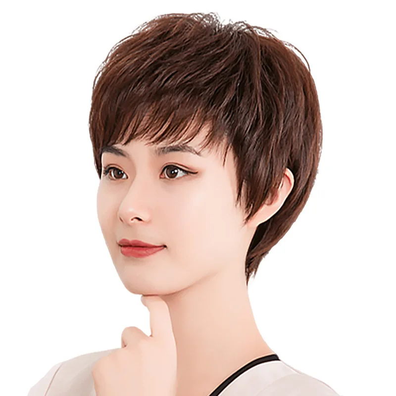 Peluca de cabello 100% humano короткие