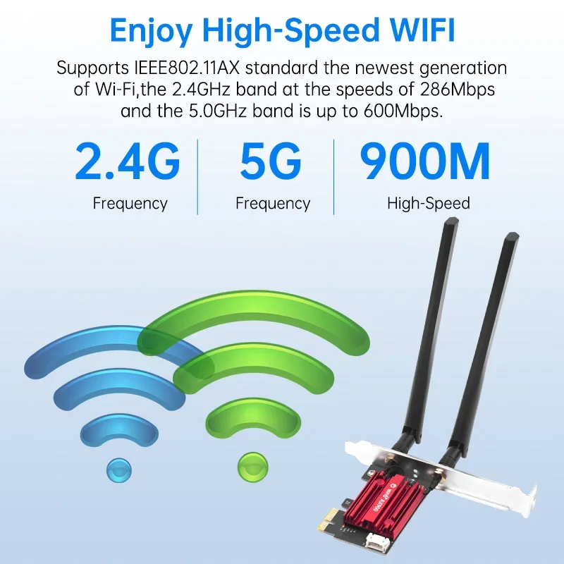 Fenvi ax900 wifi 6 беспроводной адаптер pci-e bluetooth 5 - Фотография_2