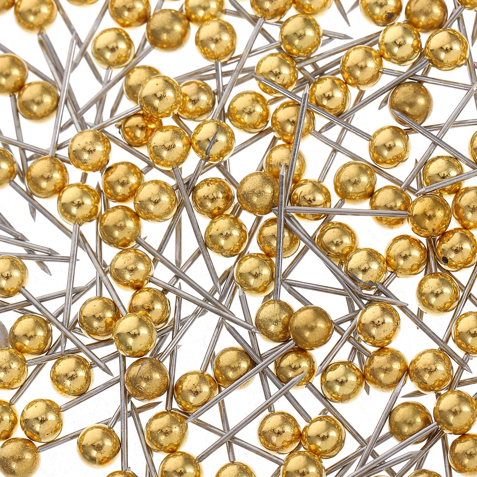 Металлические золотые кнопки с круглой шаровой головкой - Фотография_4