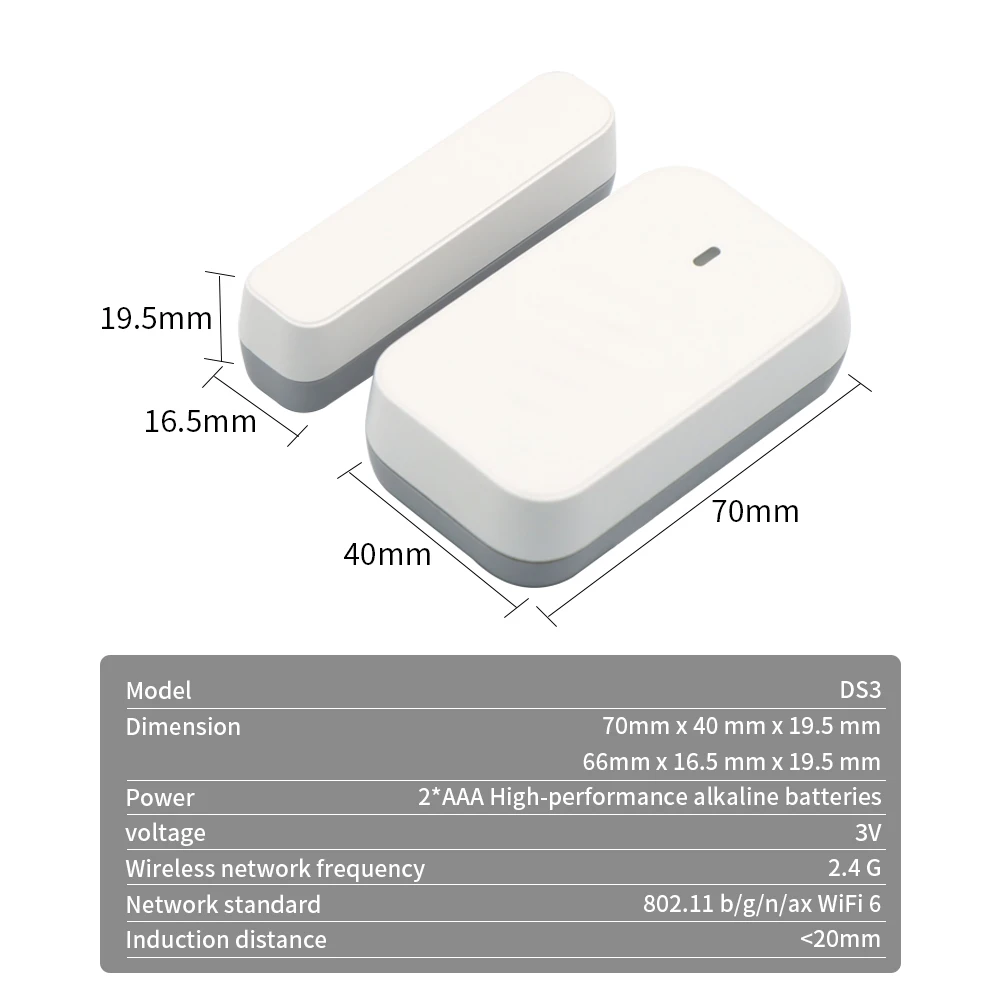 2,4g wifi ttlock беспроводной магнитный дверной датчик - Фотография_6