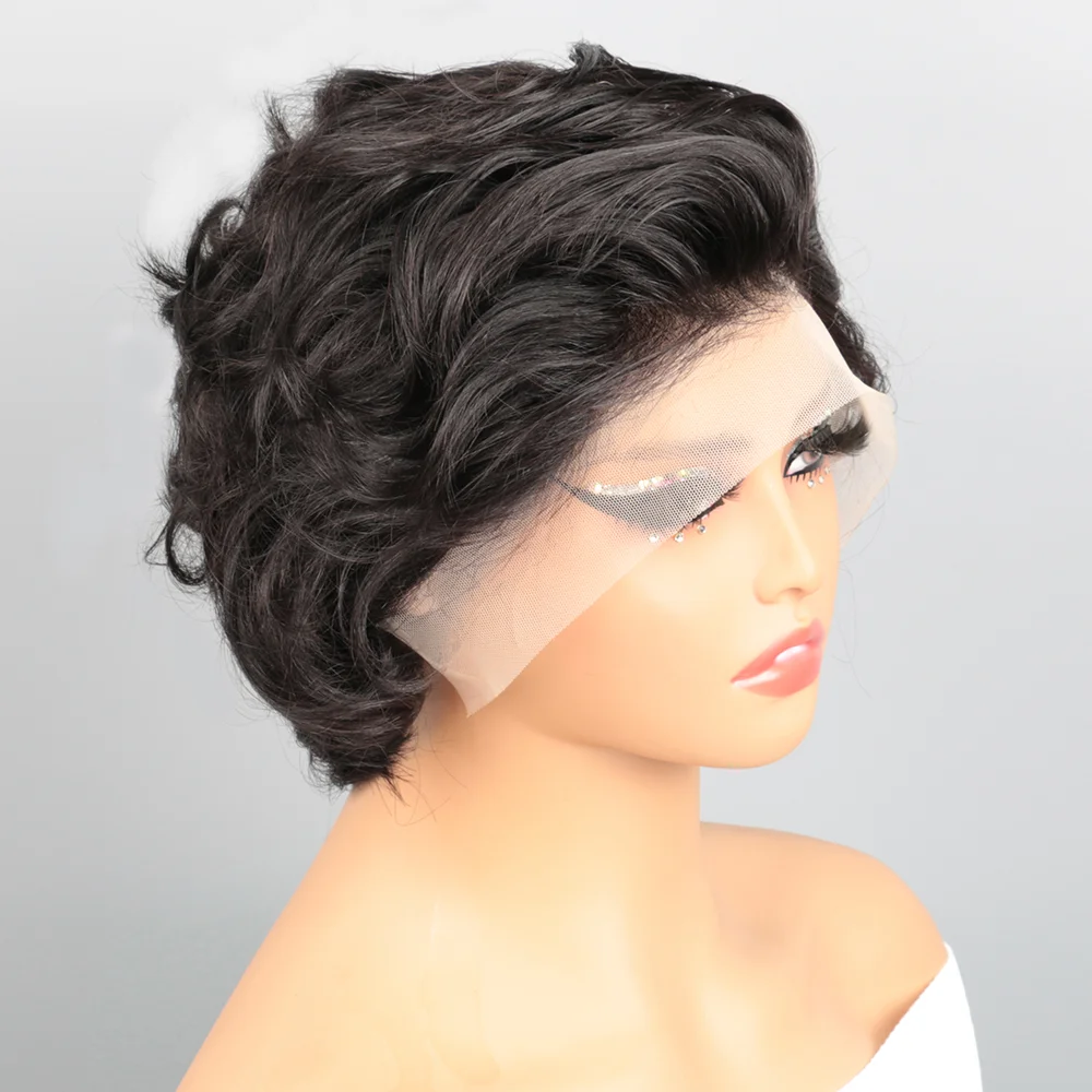 Парик pixie cut human hair straight13x4 - Фотография_3