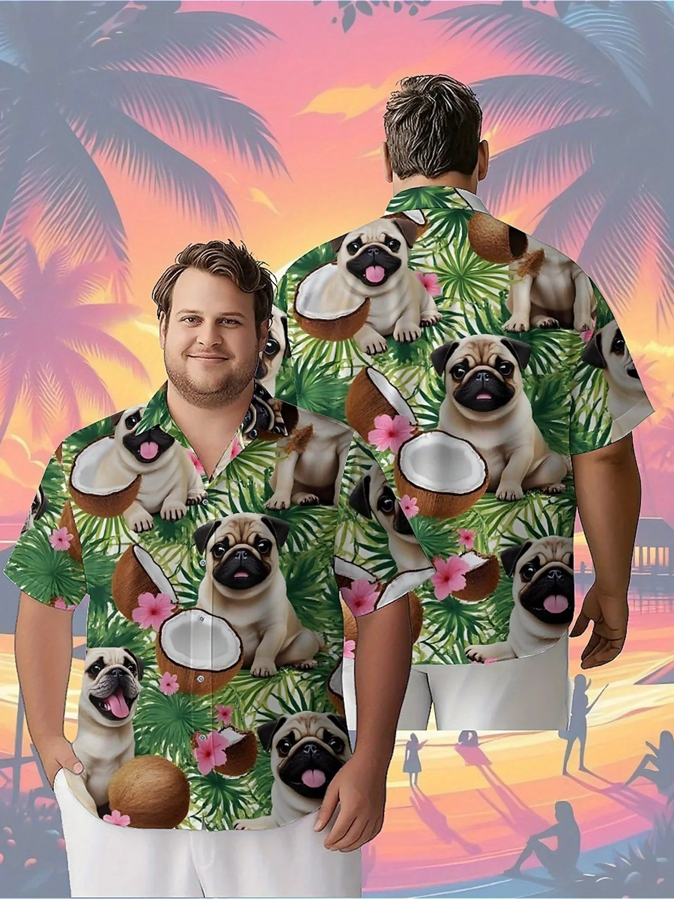 Мужские гавайские рубашки больших