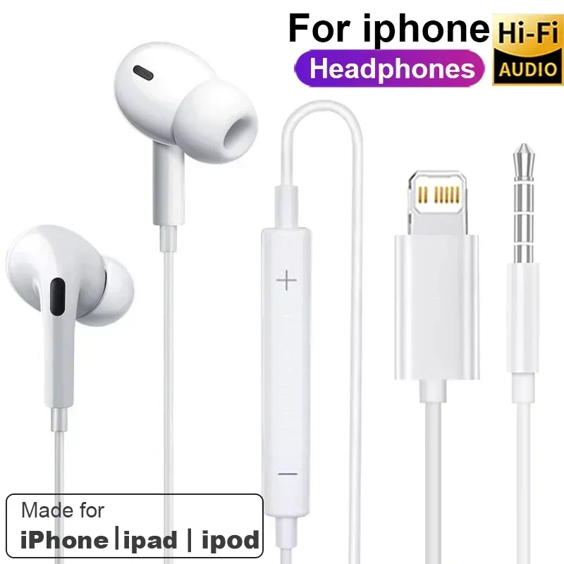 Оригинальные наушники для apple iphone 14 pro max lightning