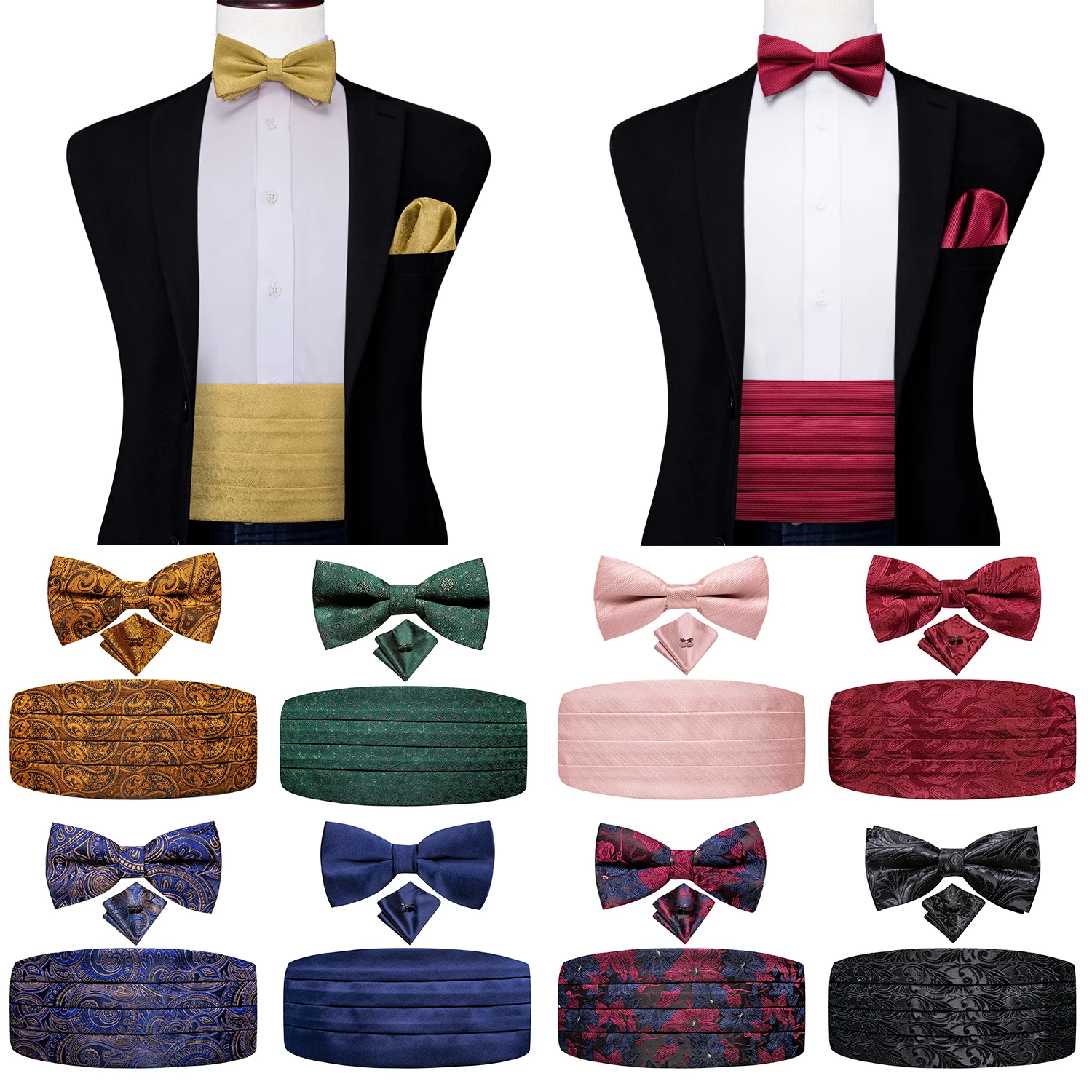 Hi-tie, винтажные жаккардовые золотые