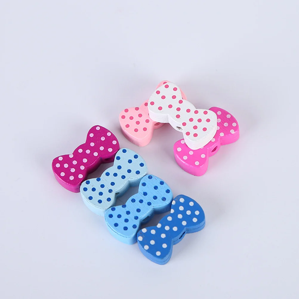 Деревянные бусины с бантом - Фотография_2