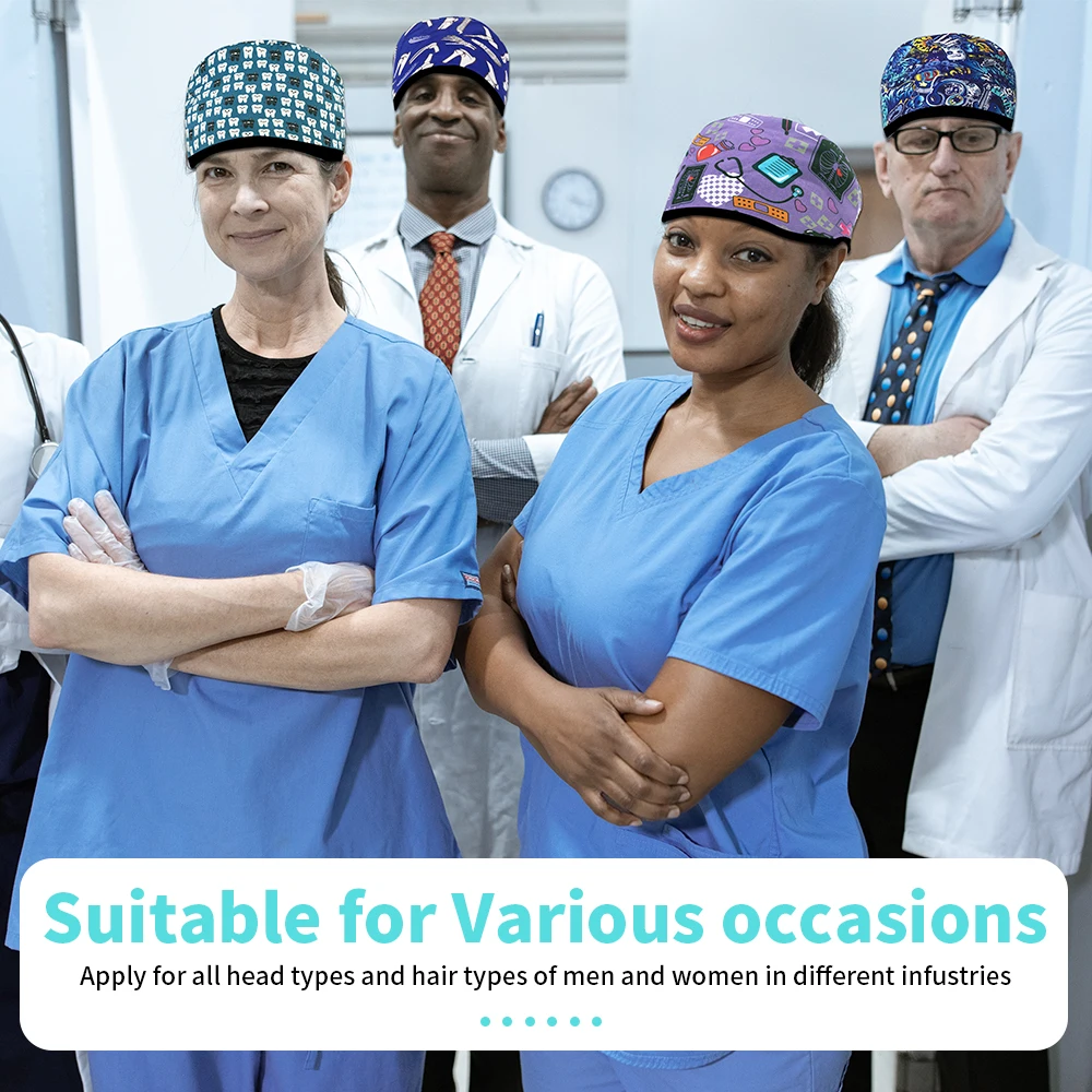 Хлопковая шапочка с принтом для салона красоты - Фотография_6