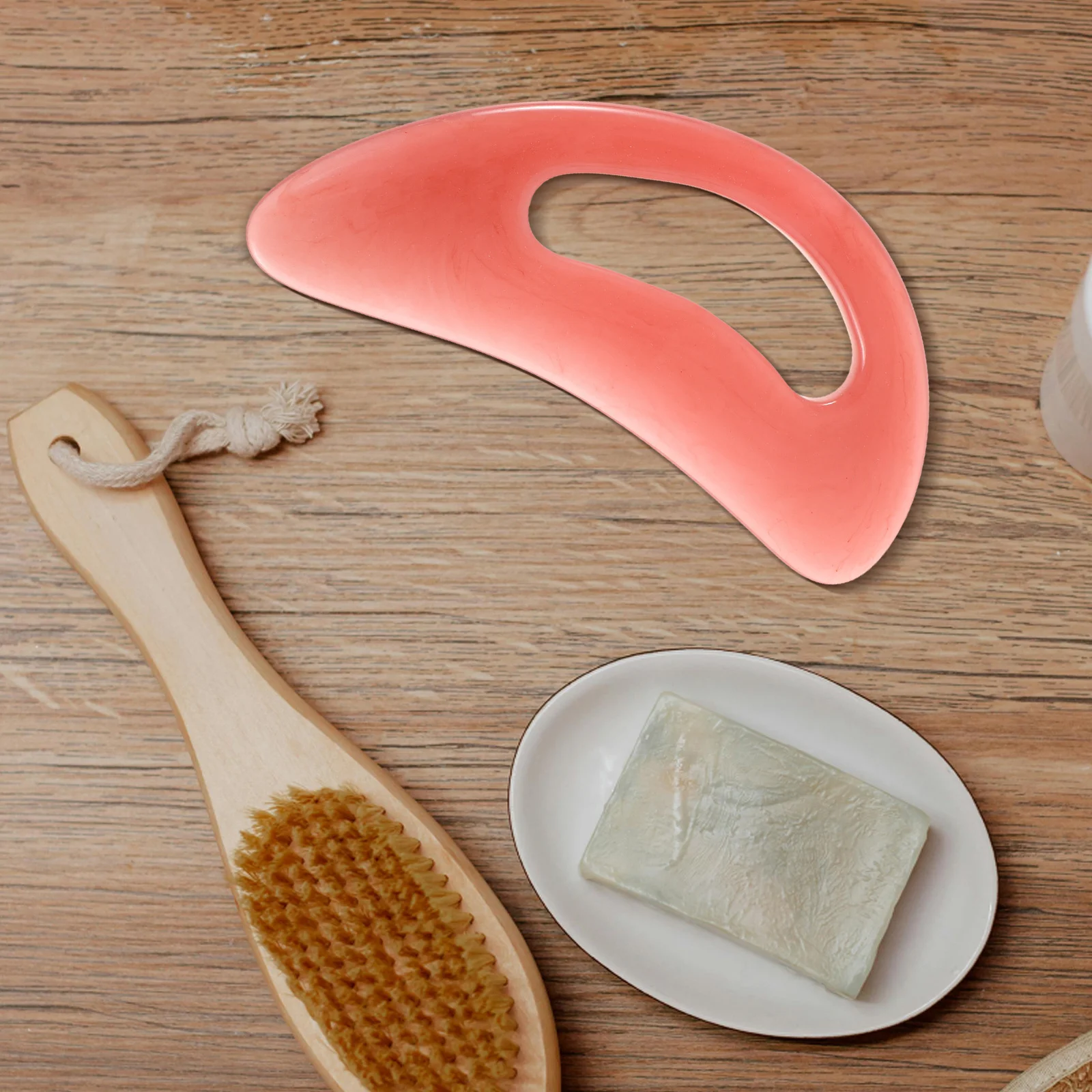 Безопасный нераздражающий массажный инструмент гуа ша из смолы для шеи - Фотография_4