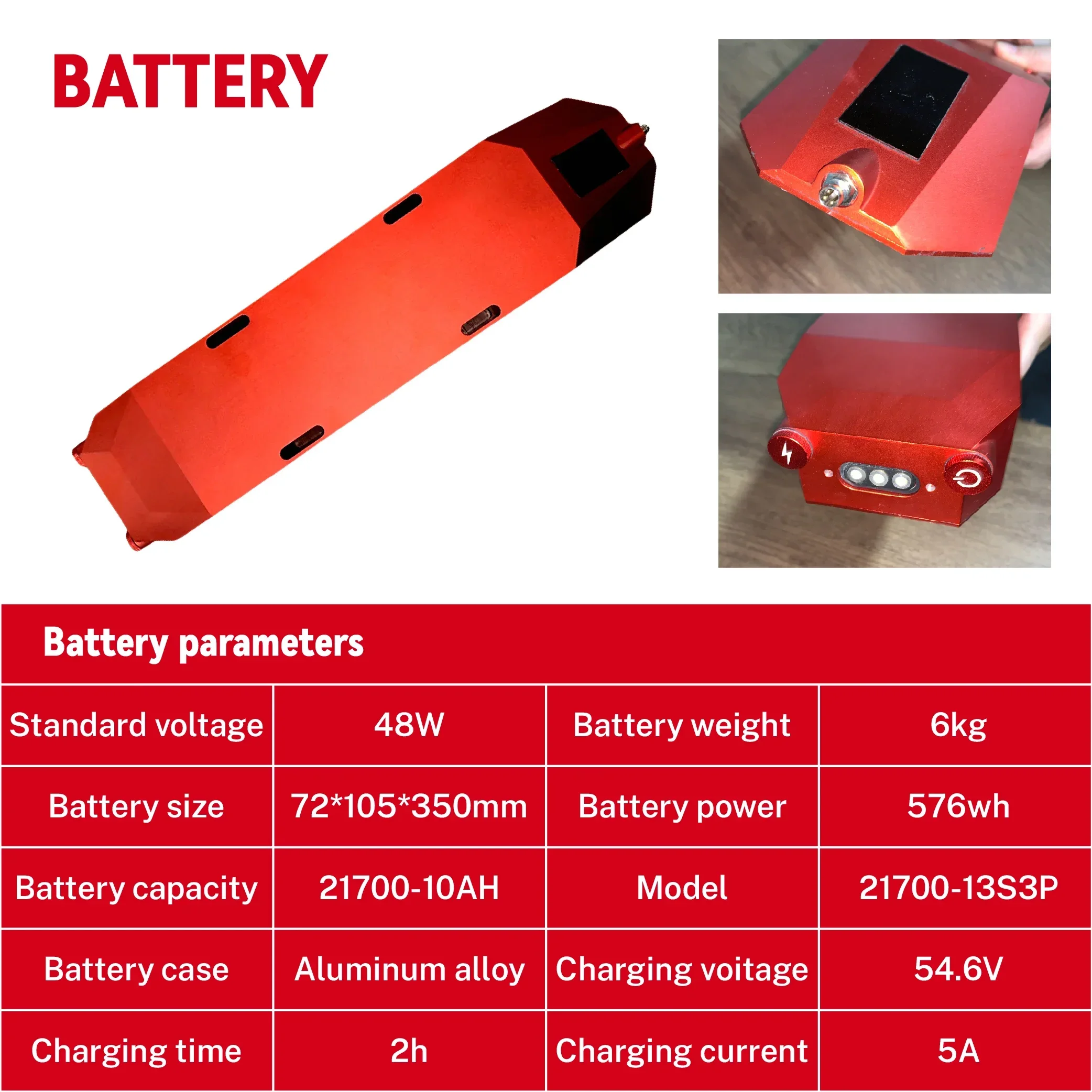 Новый дизайн, профессиональный аккумулятор 48 в