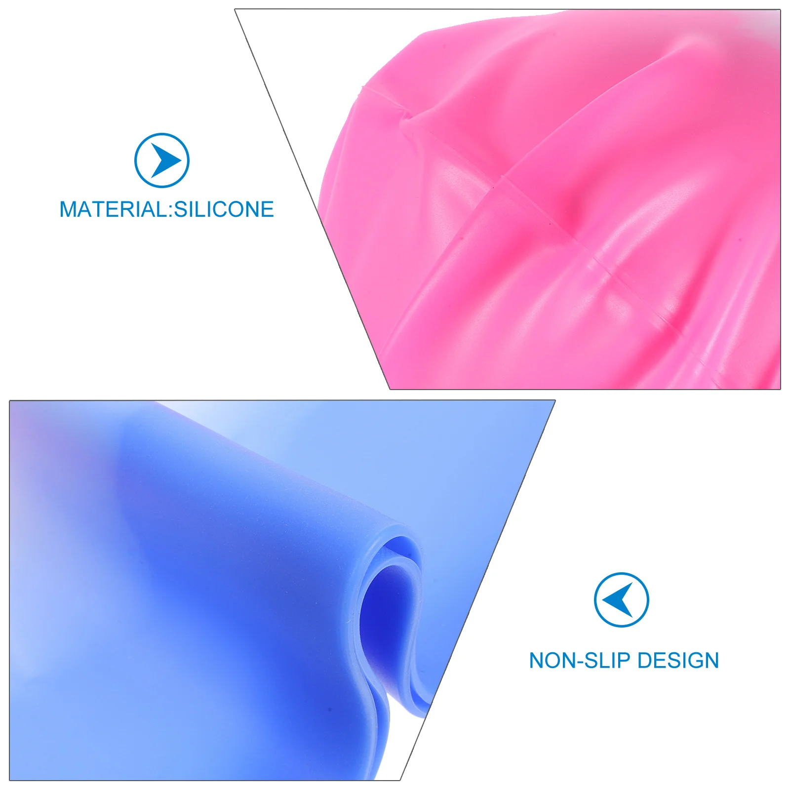 Нескользящая силиконовая шапочка для плавания - Фотография_2