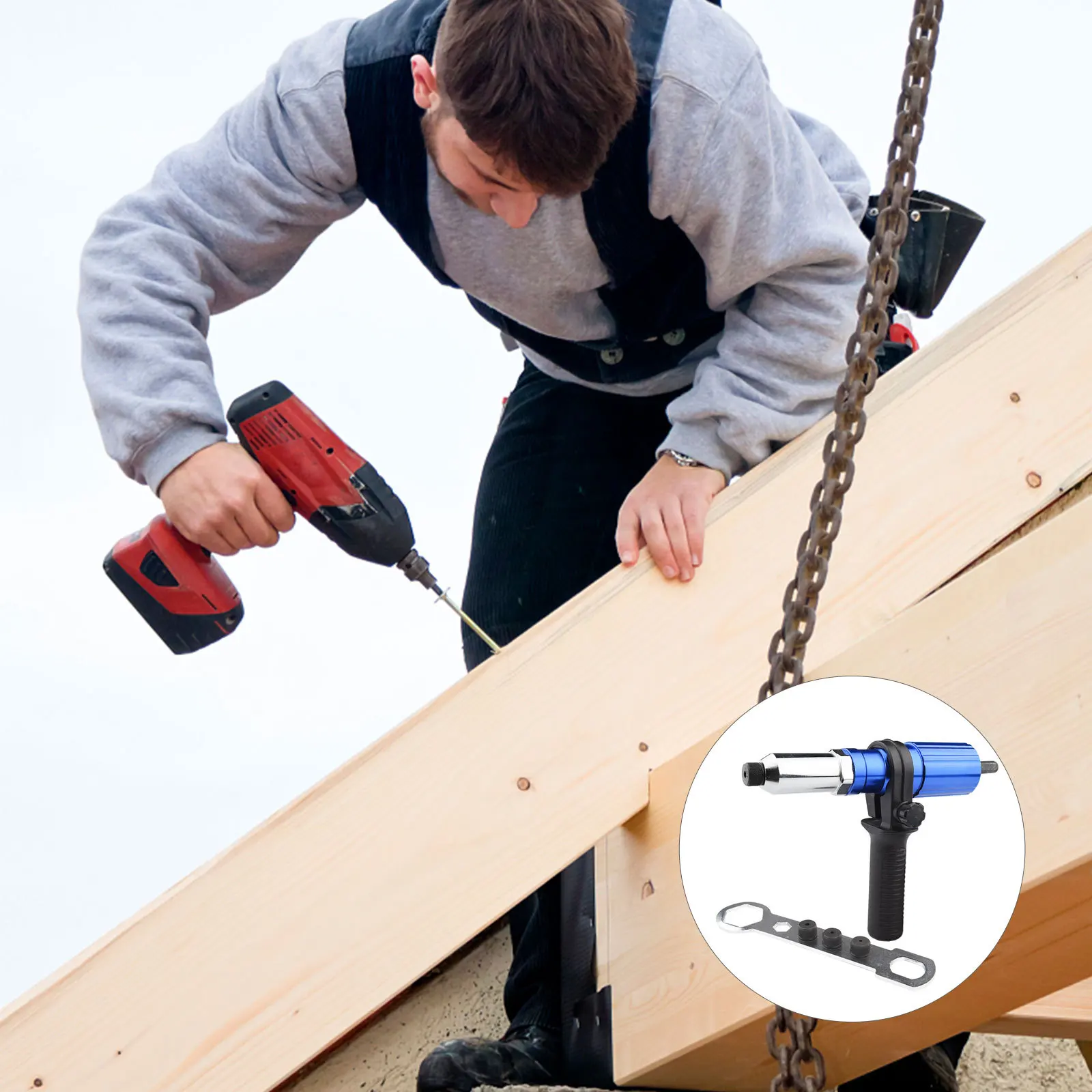 1 комплект, электрический адаптер для заклепок - Фотография_3