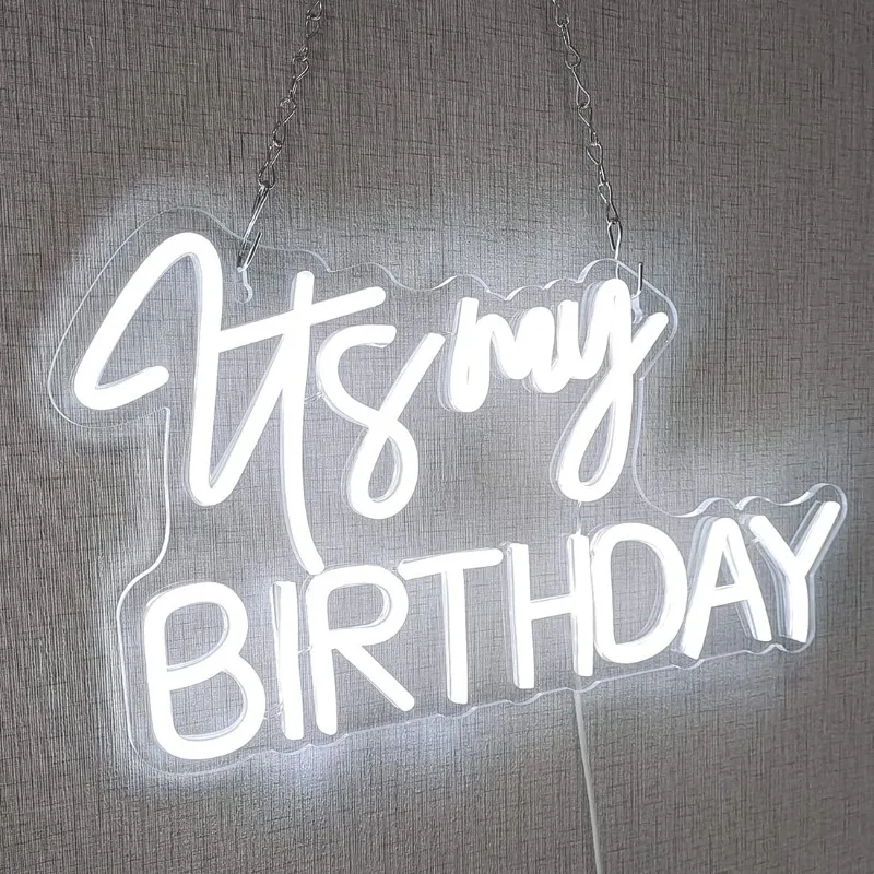 Светодиодный неоновый свет «это мой день рождения» - Фотография_5