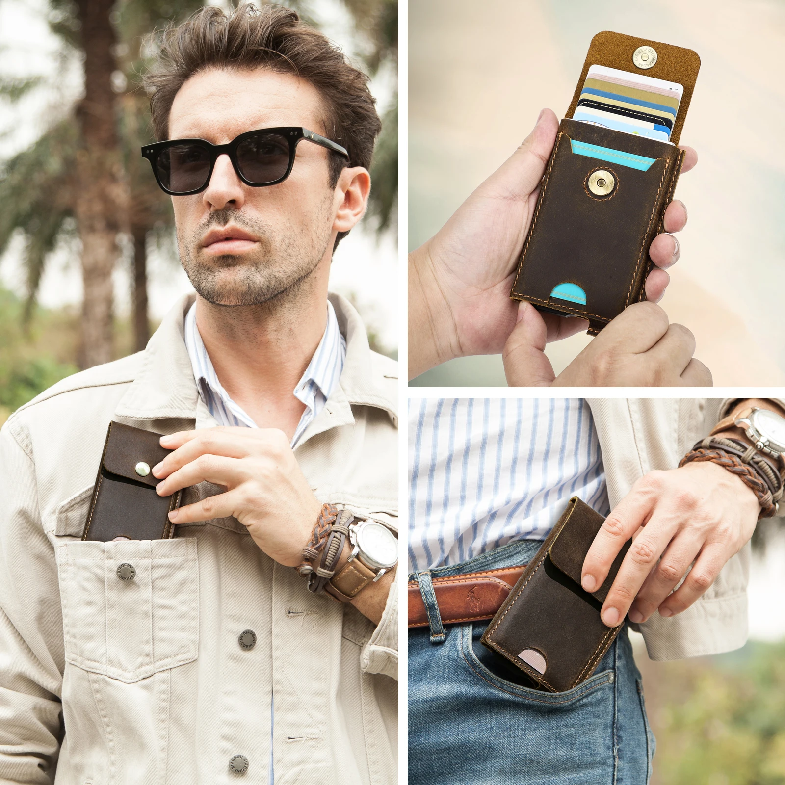 Hiram винтажный rfid-кошелек из - Фотография_6