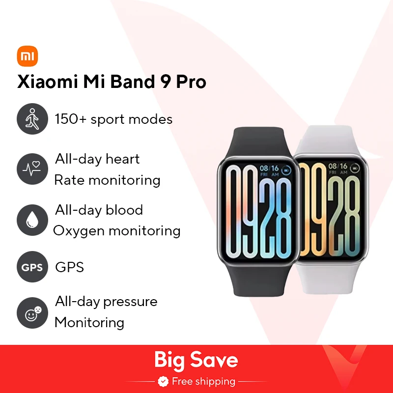 Глобальная версия xiaomi smart band 9 pro smartband 1