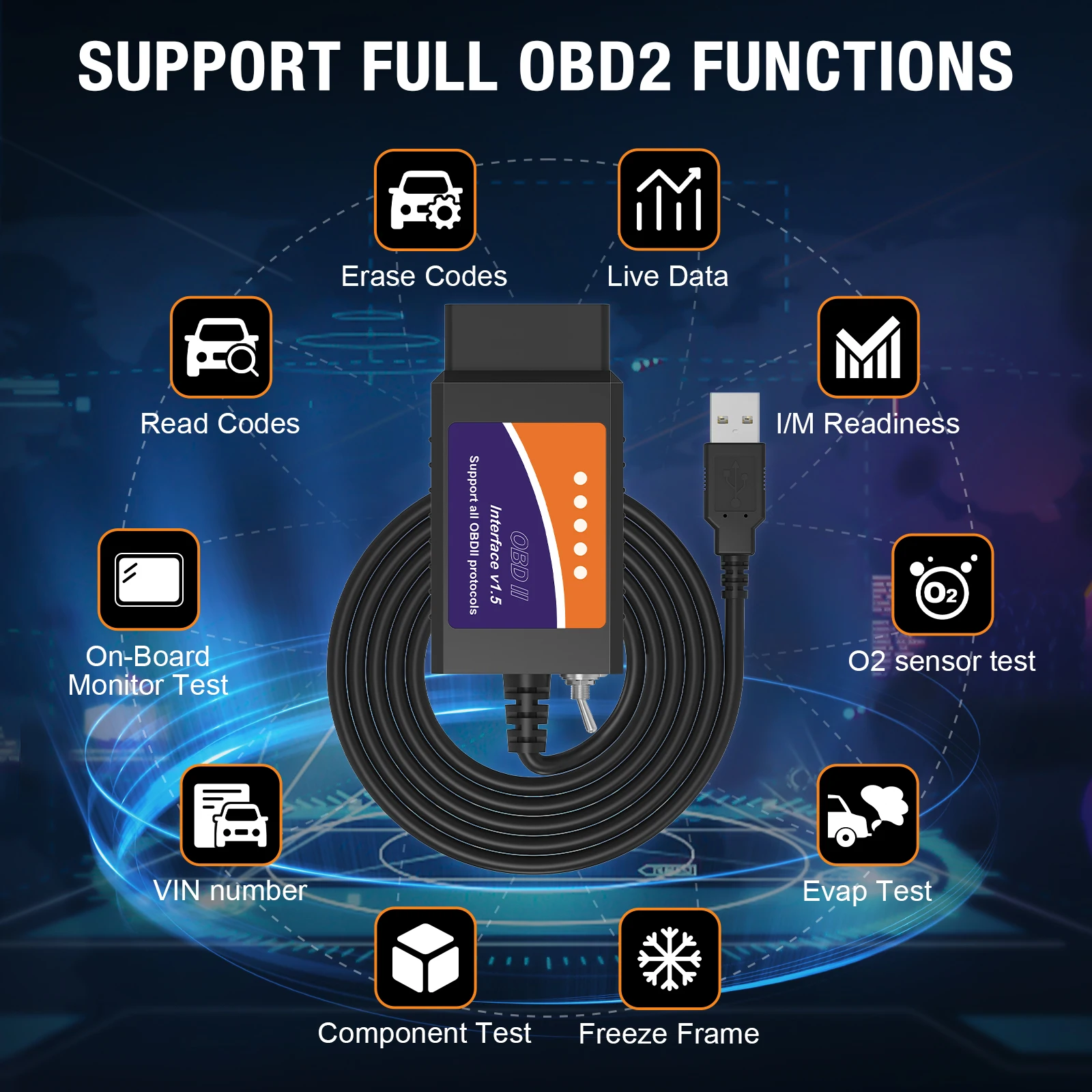 Forscan elm 327 obd2 диагностический сканер usb v1 - Фотография_3