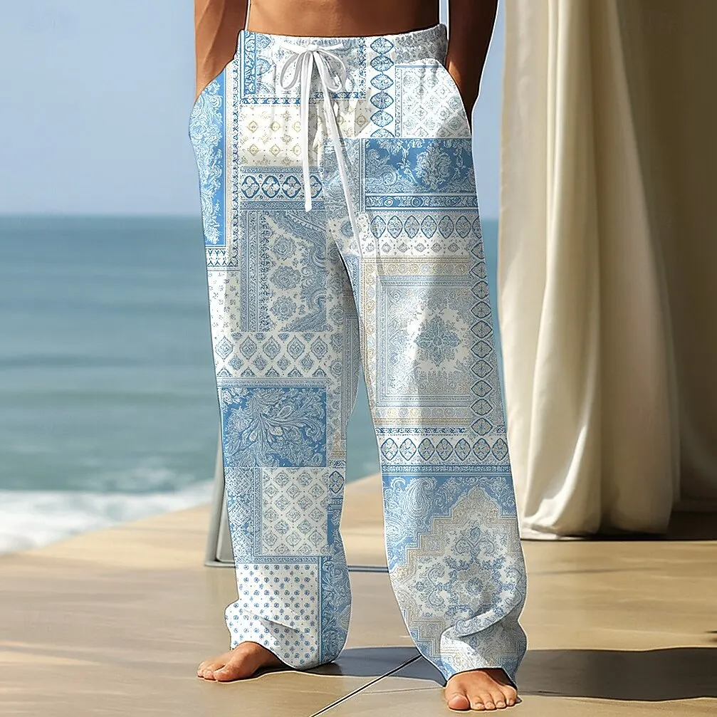 Мужские брюки с рисунком в этническом стиле - Фотография_3