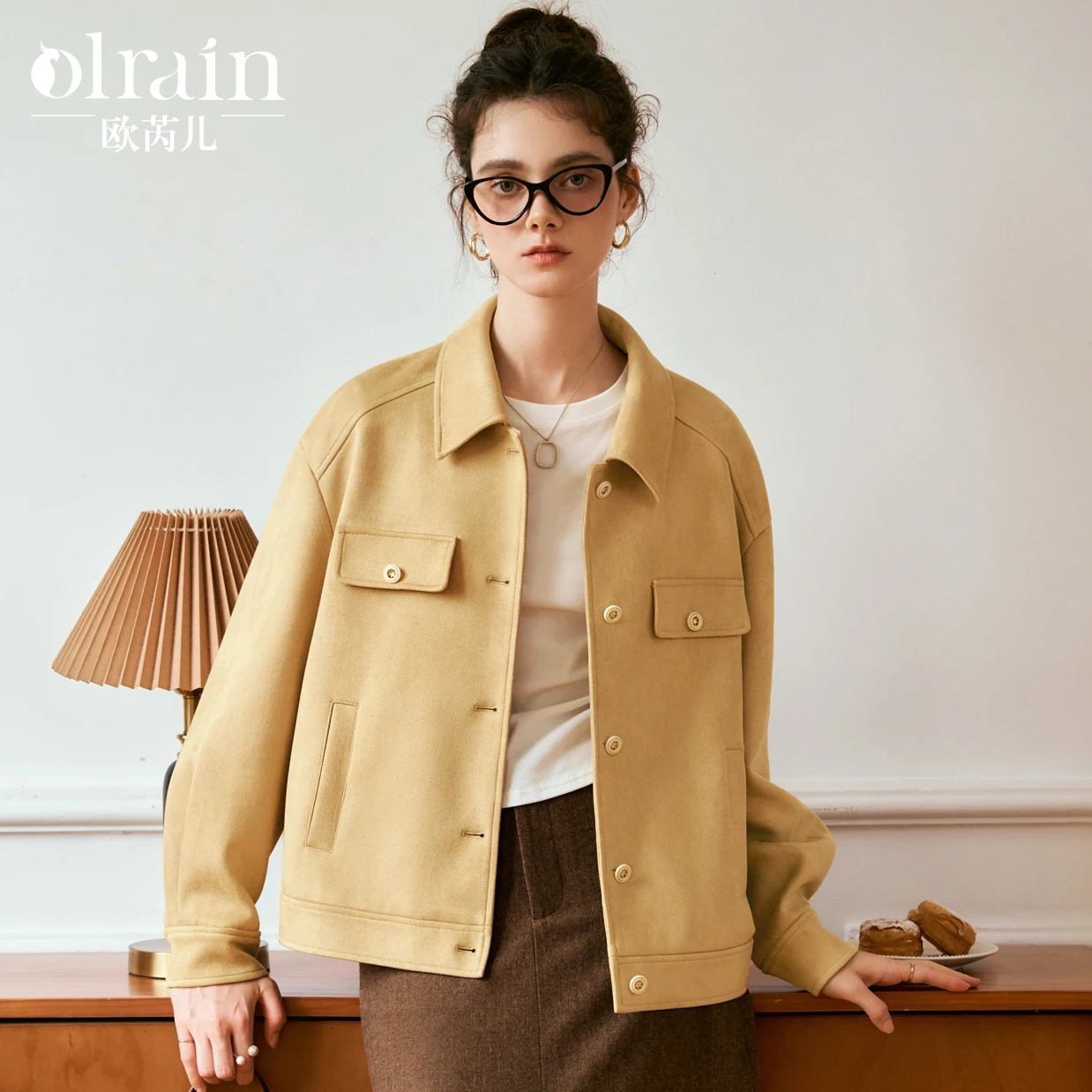 Olrain офисные женские короткие пальто - Фотография_4
