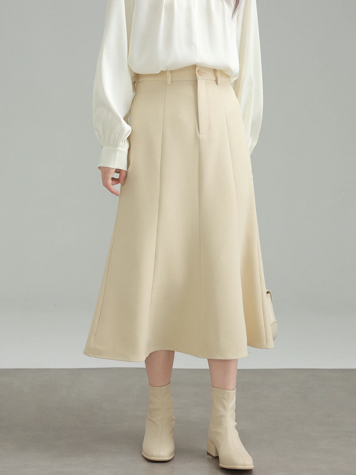 Элегантная женская юбка-миди с высокой талией - Фотография_2