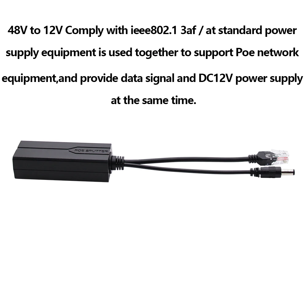 Разветвитель poe от 24 в/48 в до 12 в/5 в ieee 802 - Фотография_4
