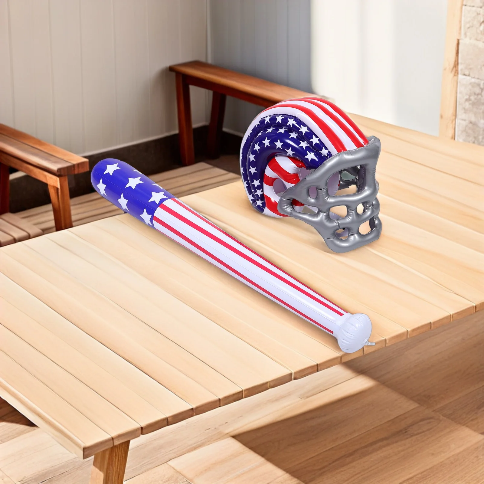 1 комплект, надувная бейсболка с американским флагом - Фотография_4