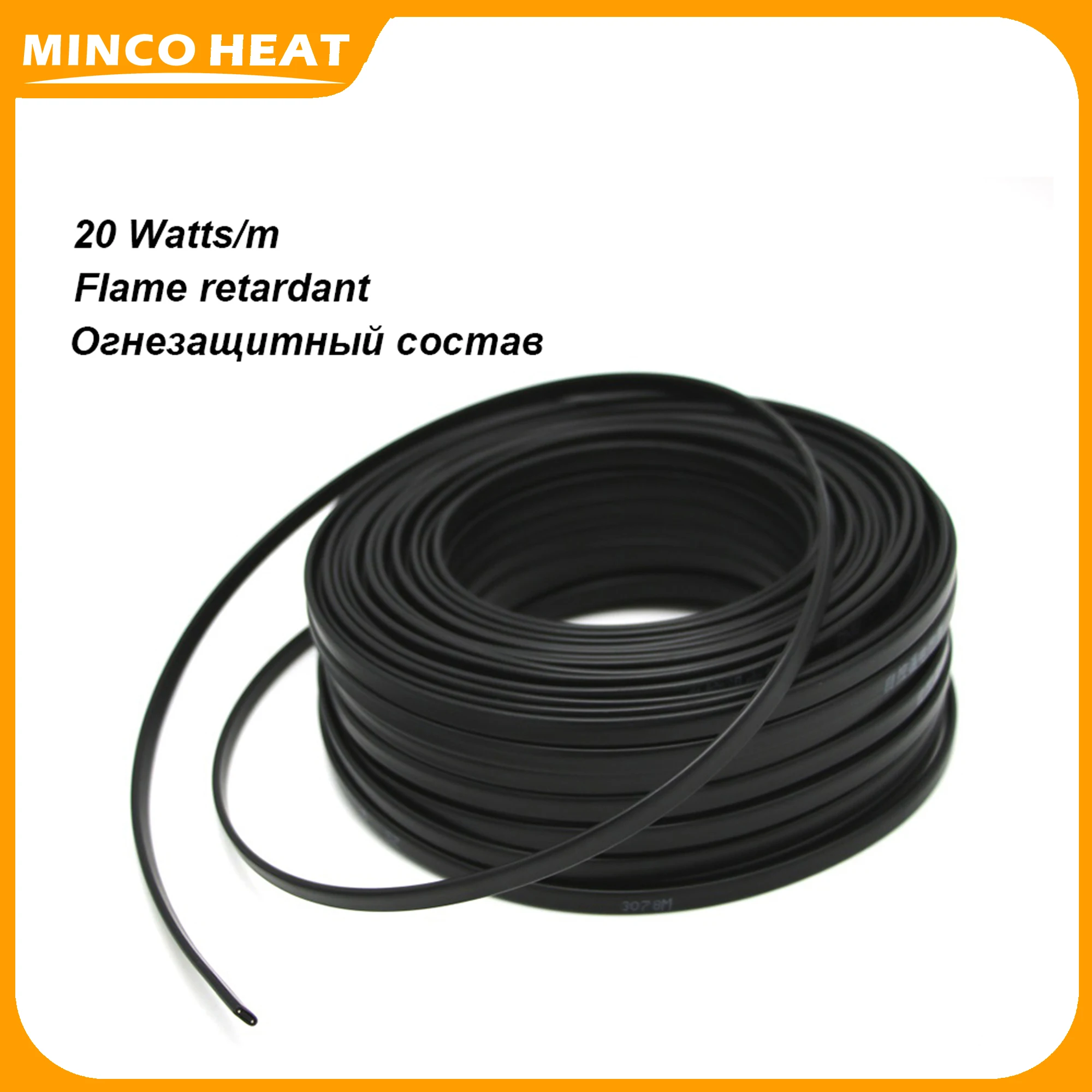 Minco heat лучшая цена 20 вт/м огнестойкий кабель 0 - Фотография_6
