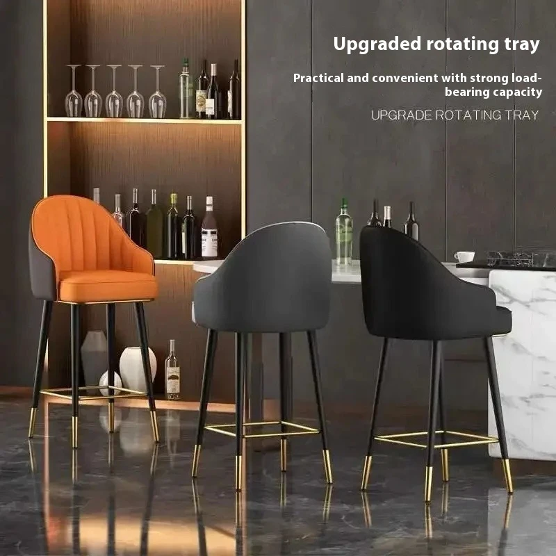 Скандинавские высокие барные стулья для гостиной - Фотография_5