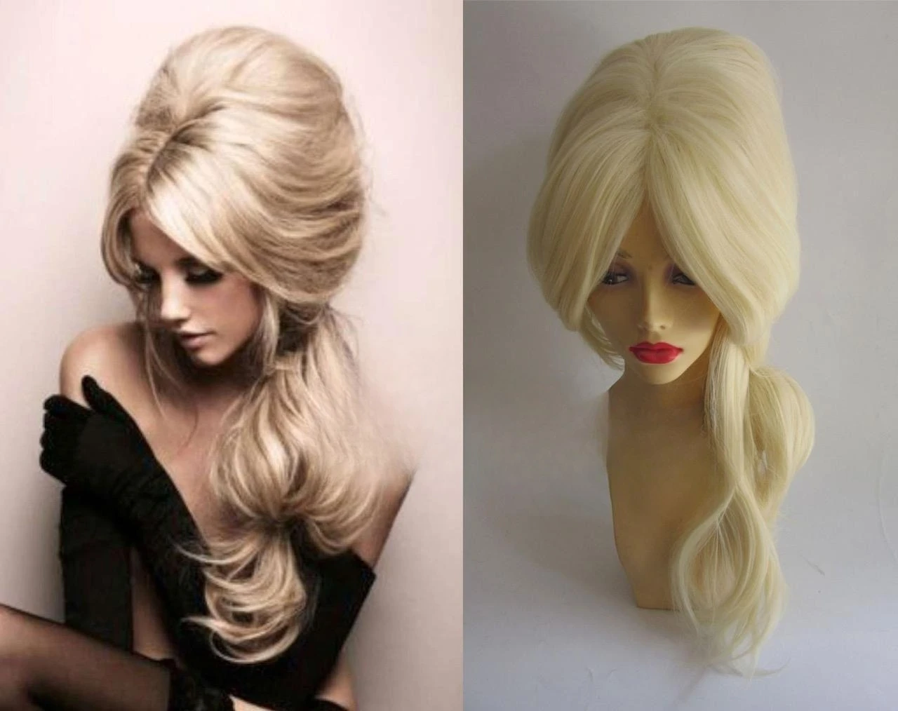 Deluxe blonde drag queen beehive
