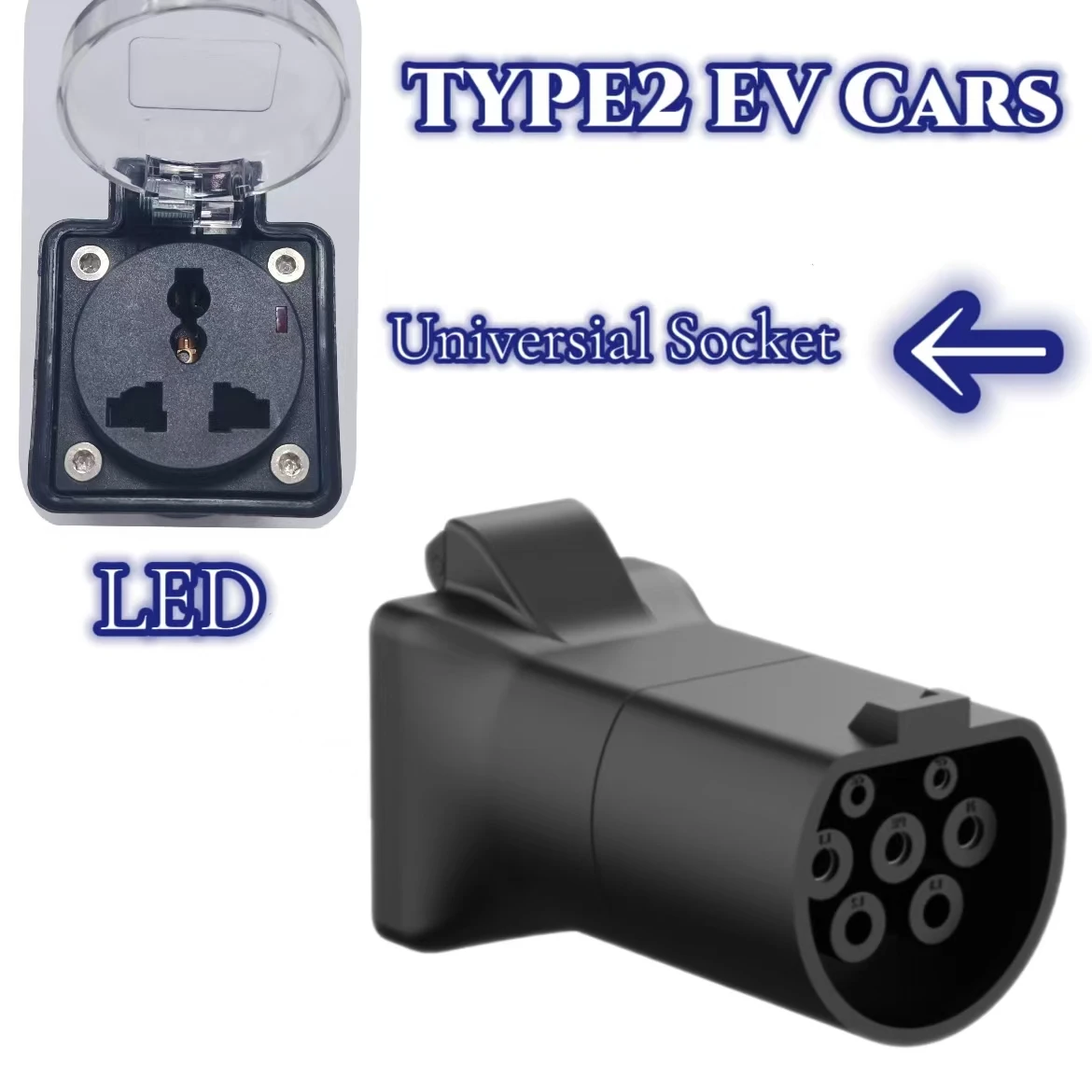 Jingyutype2 адаптер разрядного устройства evse iec62196 на 220 в - Фотография_5