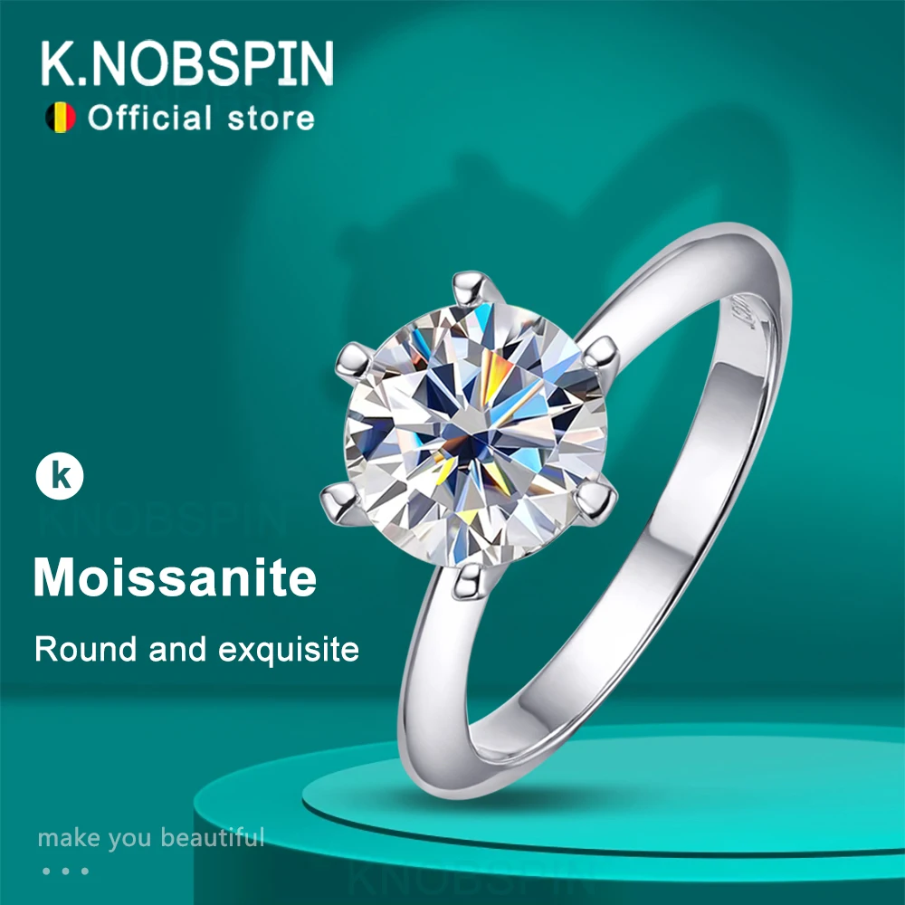 Женские кольца knobspin d vvs с муассанитом