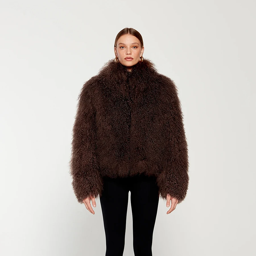 Пальто из натурального меха для девочек