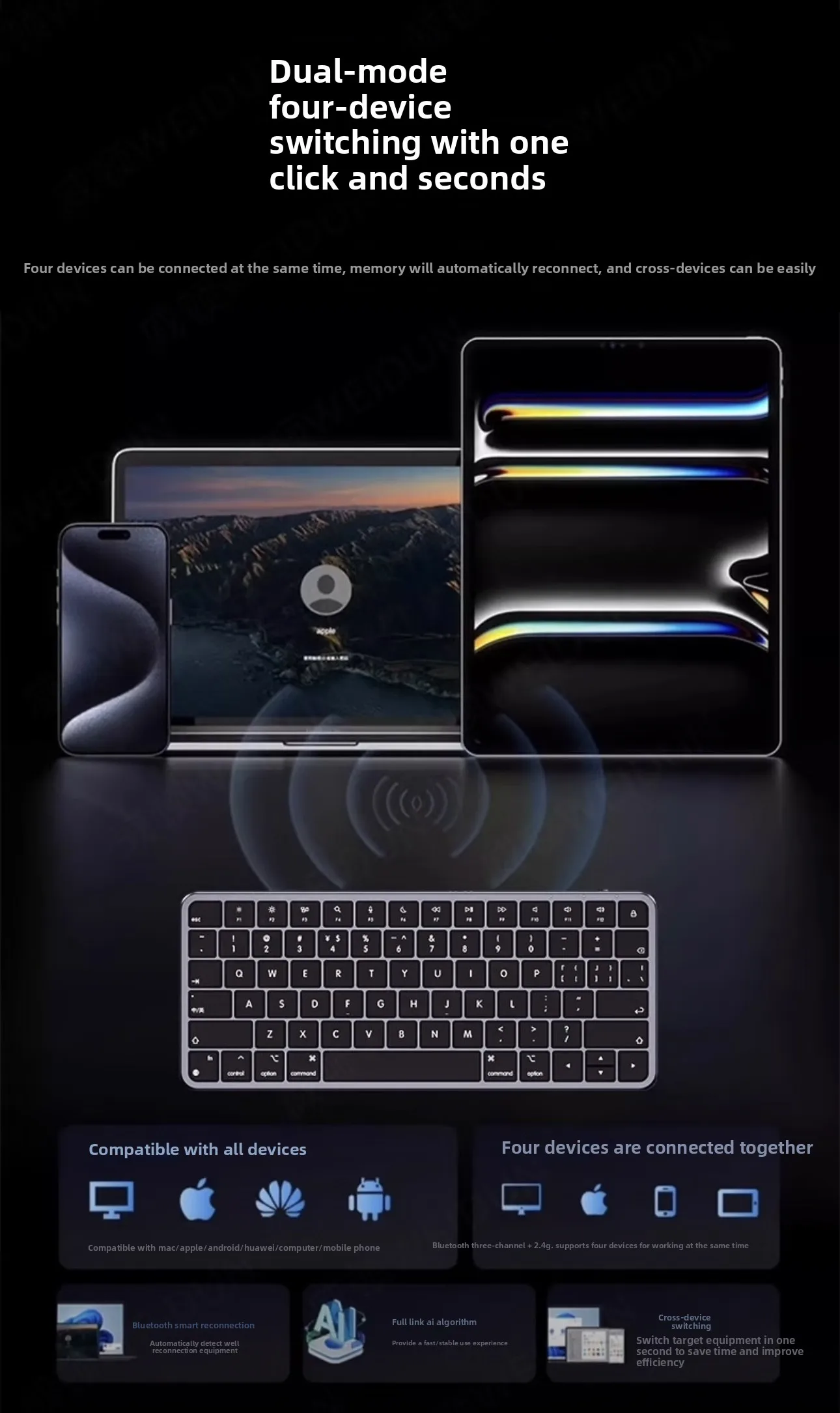 Новая ультратонкая беспроводная bluetooth-клавиатура для ipad - Фотография_4