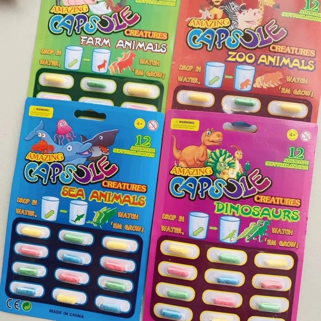 Красочная резиновая волшебная растущая капсула с животными - Фотография_5