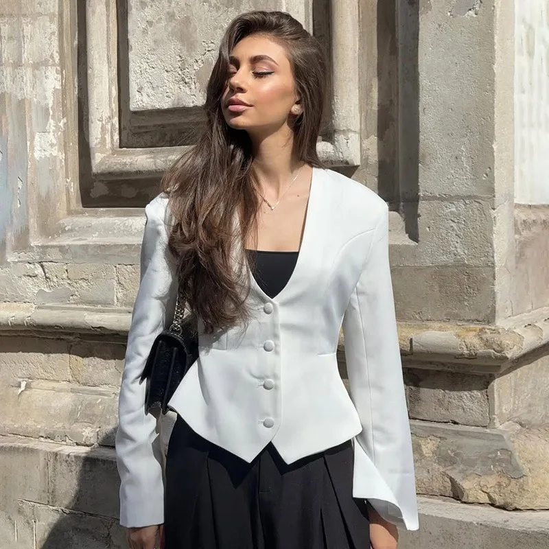 Ticketsx пиджак с v-образным вырезом и шарфом - Фотография_5