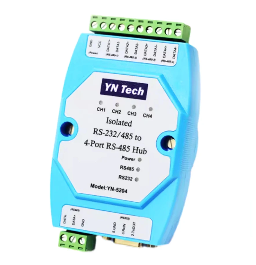 Изолированный rs232 rs485 на 4-портовый
